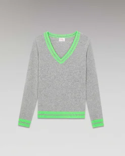 Pull Col V Rayures Tennis Leger*FROM FUTURE Outlet