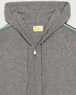 Pull Hoodie Zippe Bandes*FROM FUTURE Clearance