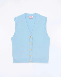 Pull Sans Manche Boutons Bijoux*FROM FUTURE Hot