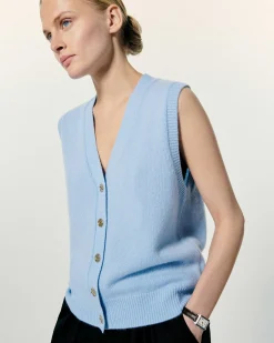 Pull Sans Manche Boutons Bijoux*FROM FUTURE Hot