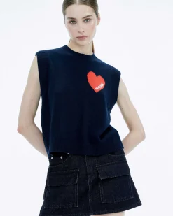 Pull Sans Manche Coeur*FROM FUTURE Outlet