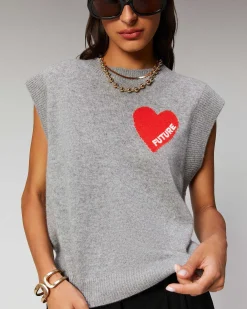Pull Sans Manche Coeur Leger*FROM FUTURE Hot