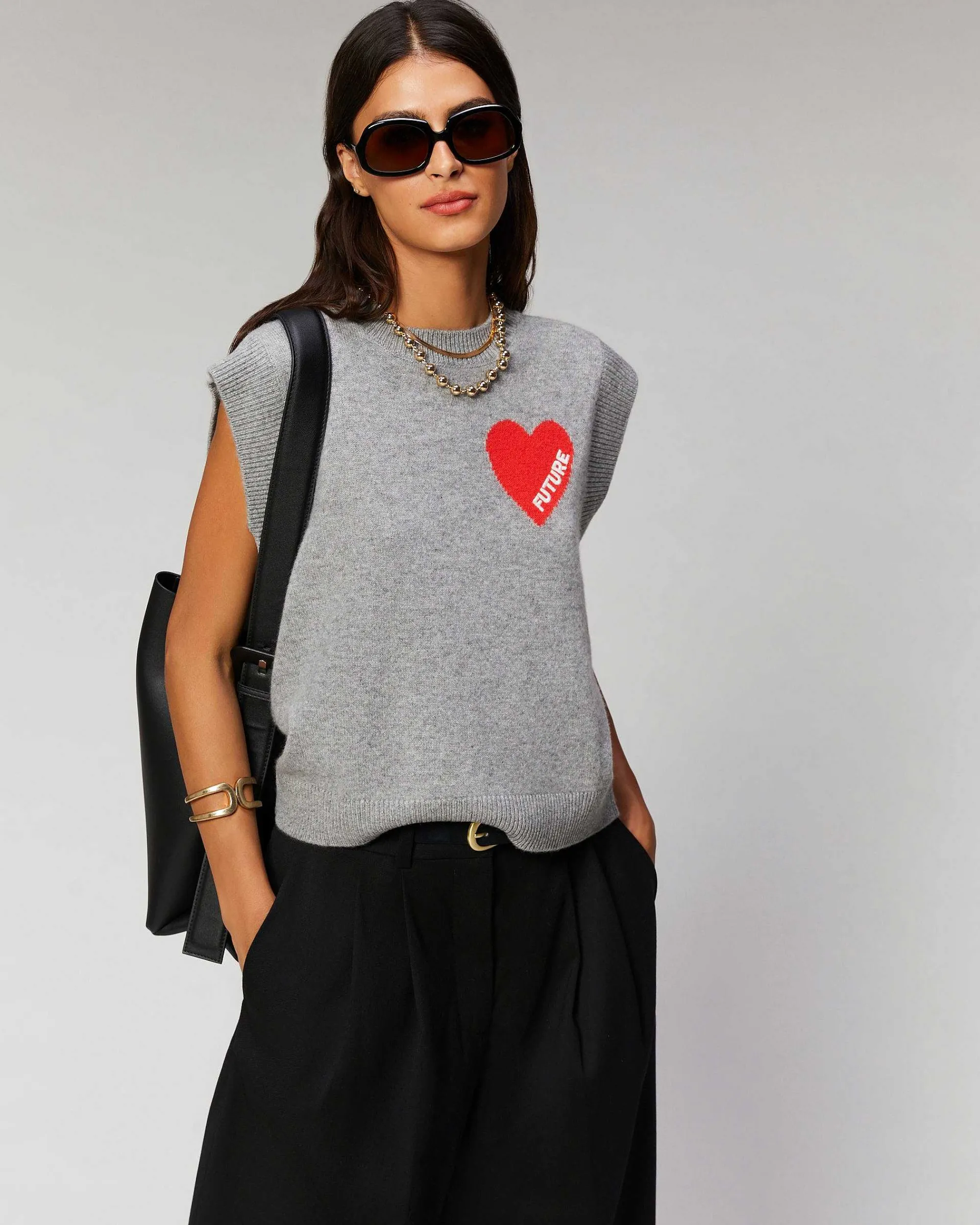 Pull Sans Manche Coeur Leger*FROM FUTURE Hot