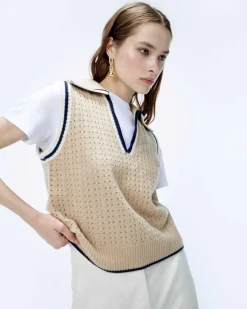 Pull Sans Manche Tricot Ajoure*FROM FUTURE Discount