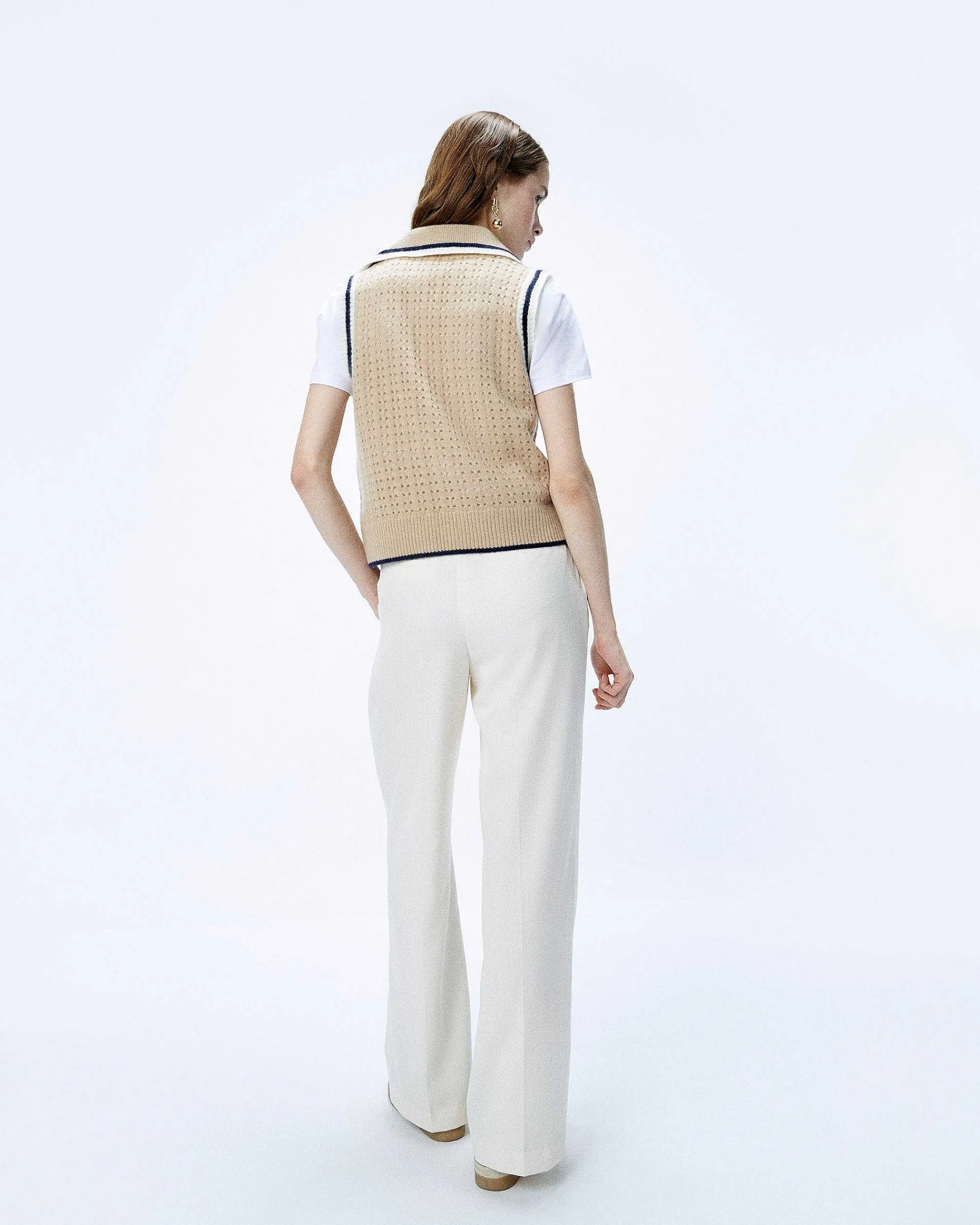 Pull Sans Manche Tricot Ajoure*FROM FUTURE Discount