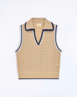 Pull Sans Manche Tricot Ajoure*FROM FUTURE Discount