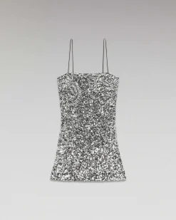 Robe Courte Bretelle A Sequins*FROM FUTURE Hot