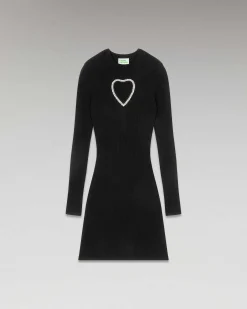 Robe Courte Manche Longue Coeur Strass*FROM FUTURE Outlet