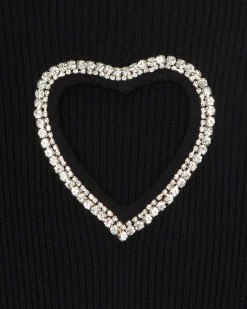 Robe Courte Manche Longue Coeur Strass*FROM FUTURE Outlet