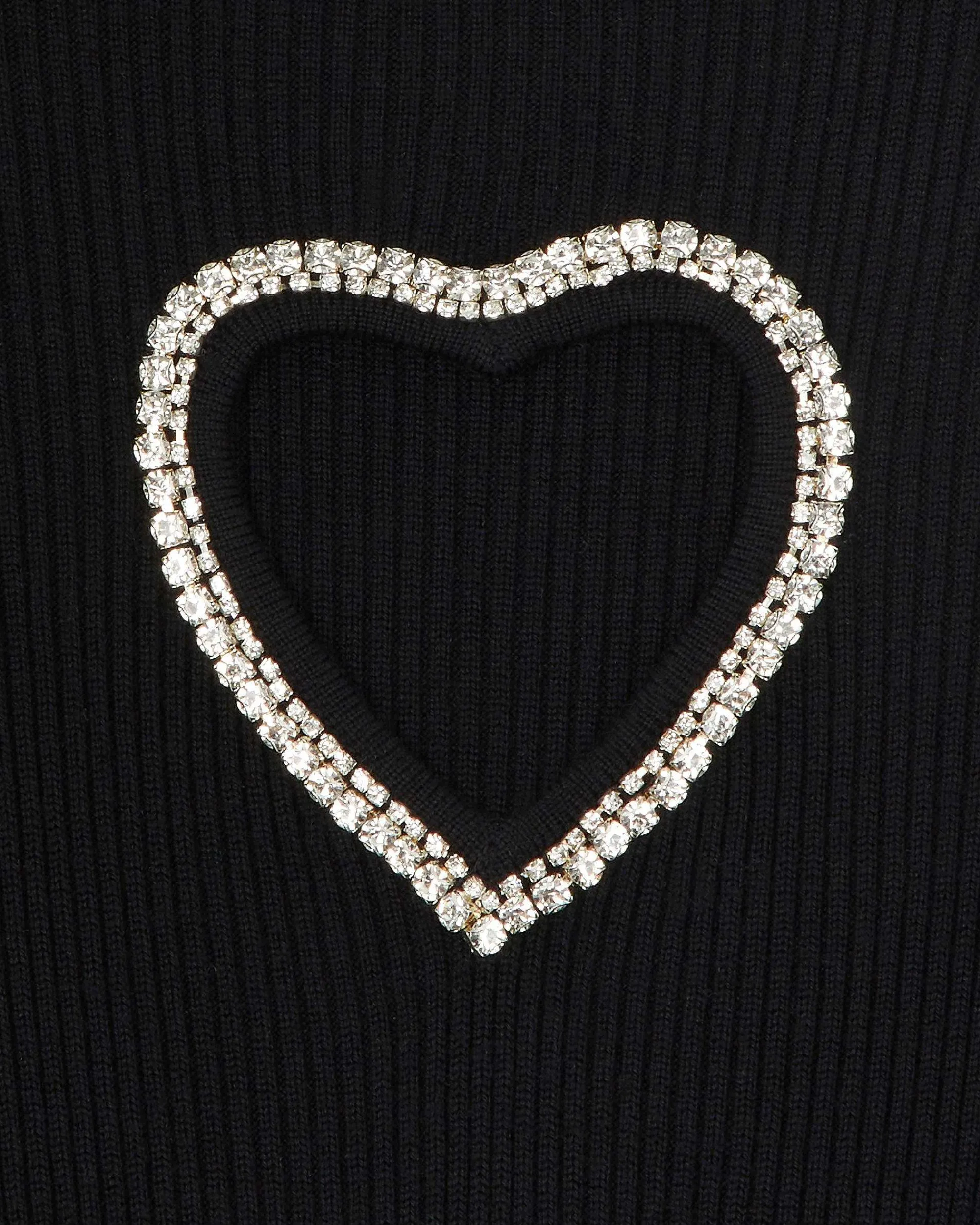 Robe Courte Manche Longue Coeur Strass*FROM FUTURE Outlet