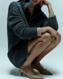 Robe Courte Manche Longue Col Camionneur*FROM FUTURE New