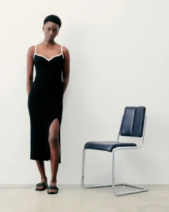 Robe Longue Bretelle Bicolore*FROM FUTURE