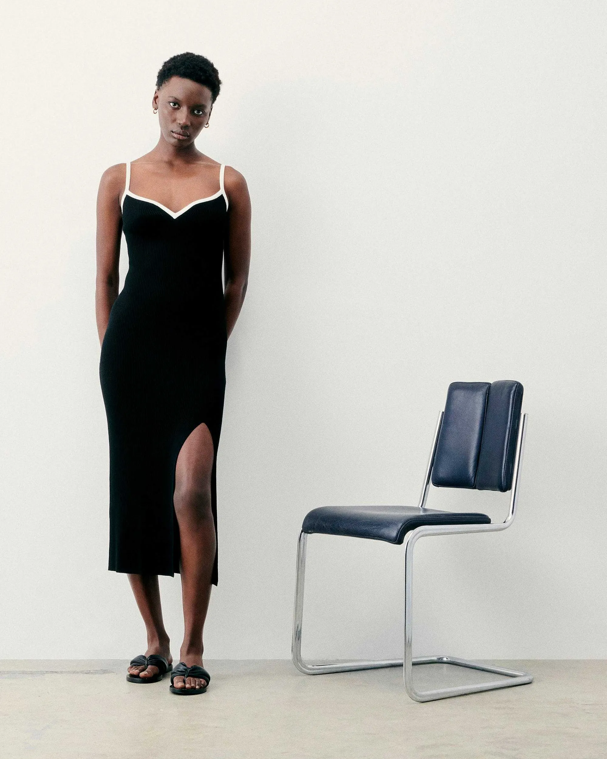 Robe Longue Bretelle Bicolore*FROM FUTURE