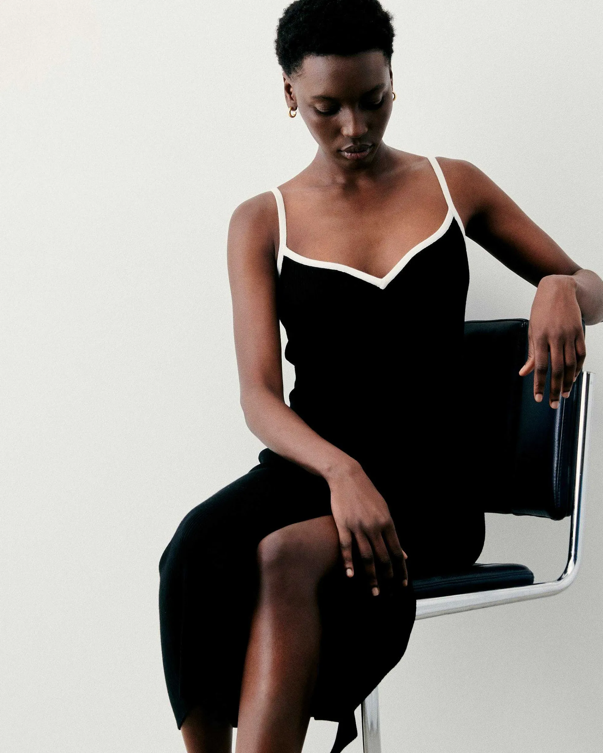 Robe Longue Bretelle Bicolore*FROM FUTURE