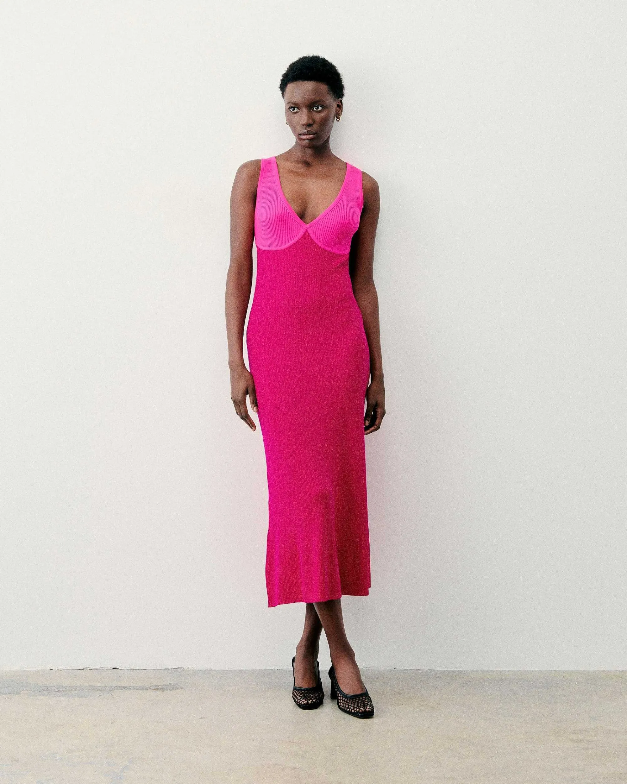 Robe Longue Bretelle Bicolore*FROM FUTURE Discount