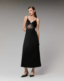 Robe Longue Bretelle Decoupee Dentelle*FROM FUTURE Clearance