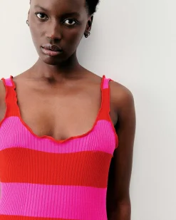 Robe Longue Bretelle Rayures*FROM FUTURE Clearance