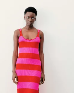 Robe Longue Bretelle Rayures*FROM FUTURE Clearance