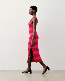 Robe Longue Bretelle Rayures*FROM FUTURE Clearance