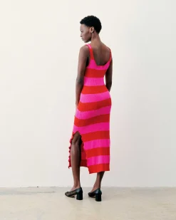 Robe Longue Bretelle Rayures*FROM FUTURE Clearance