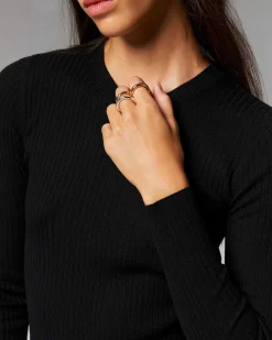 Robe Longue Manche Longue A Cotes Fendue*FROM FUTURE New