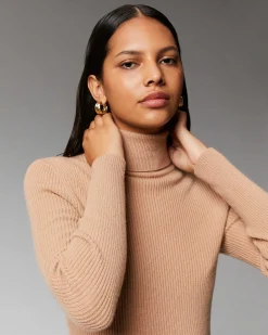 Robe Longue Manche Longue Col Roule A Cotes*FROM FUTURE Hot