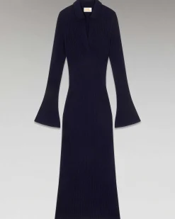 Robe Longue Manche Longue Col Polo*FROM FUTURE Hot