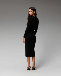 Robe Longue Manche Longue A Cotes Fendue*FROM FUTURE Discount