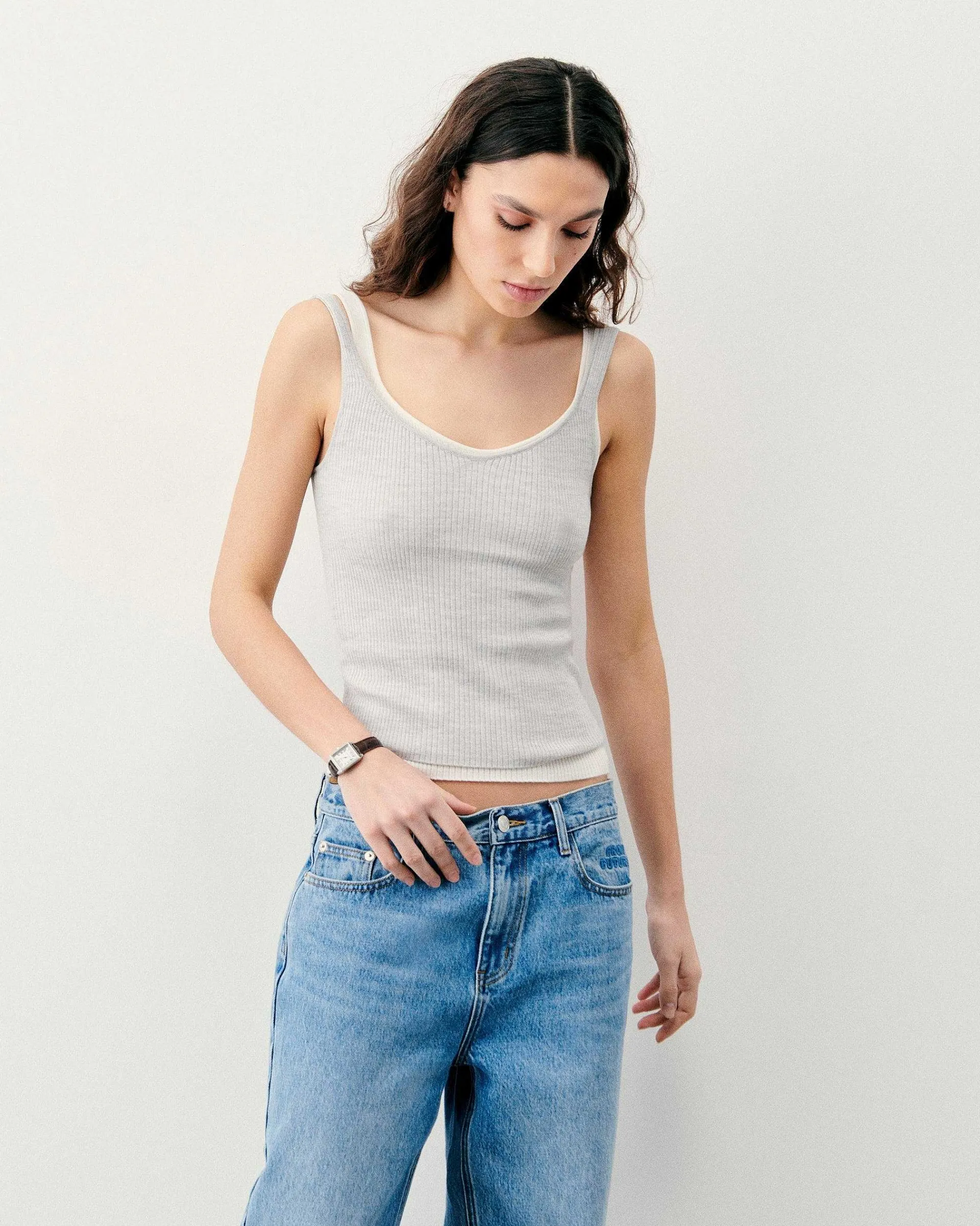 Top Debardeur A Cotes Uni*FROM FUTURE Hot