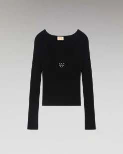 Top Manches Longues Decollete Coeur*FROM FUTURE Hot