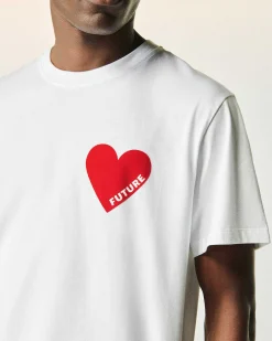 T-Shirt Coeur Col Rond Manches Courtes*FROM FUTURE New