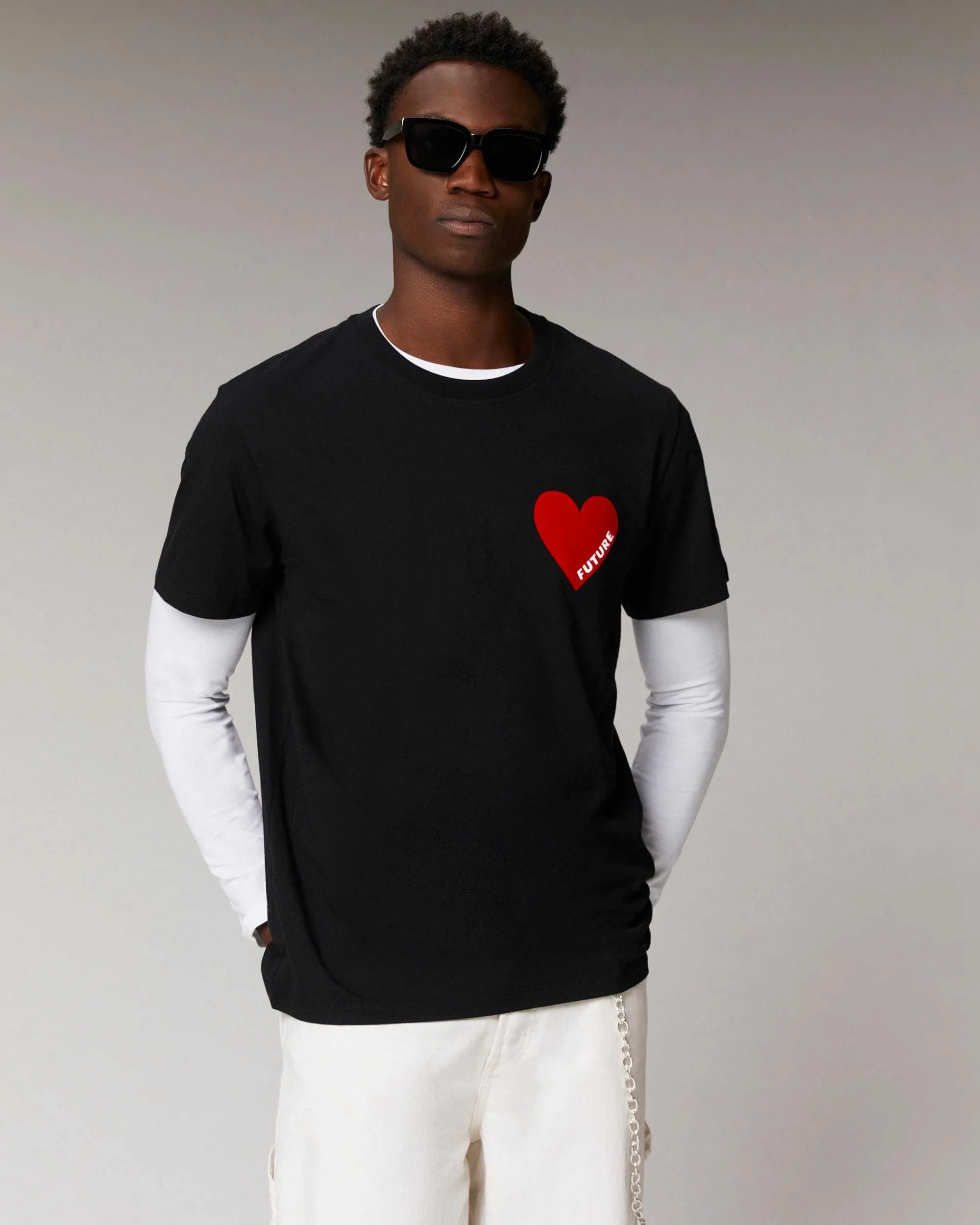 T-Shirt Col Rond Coeur*FROM FUTURE Outlet
