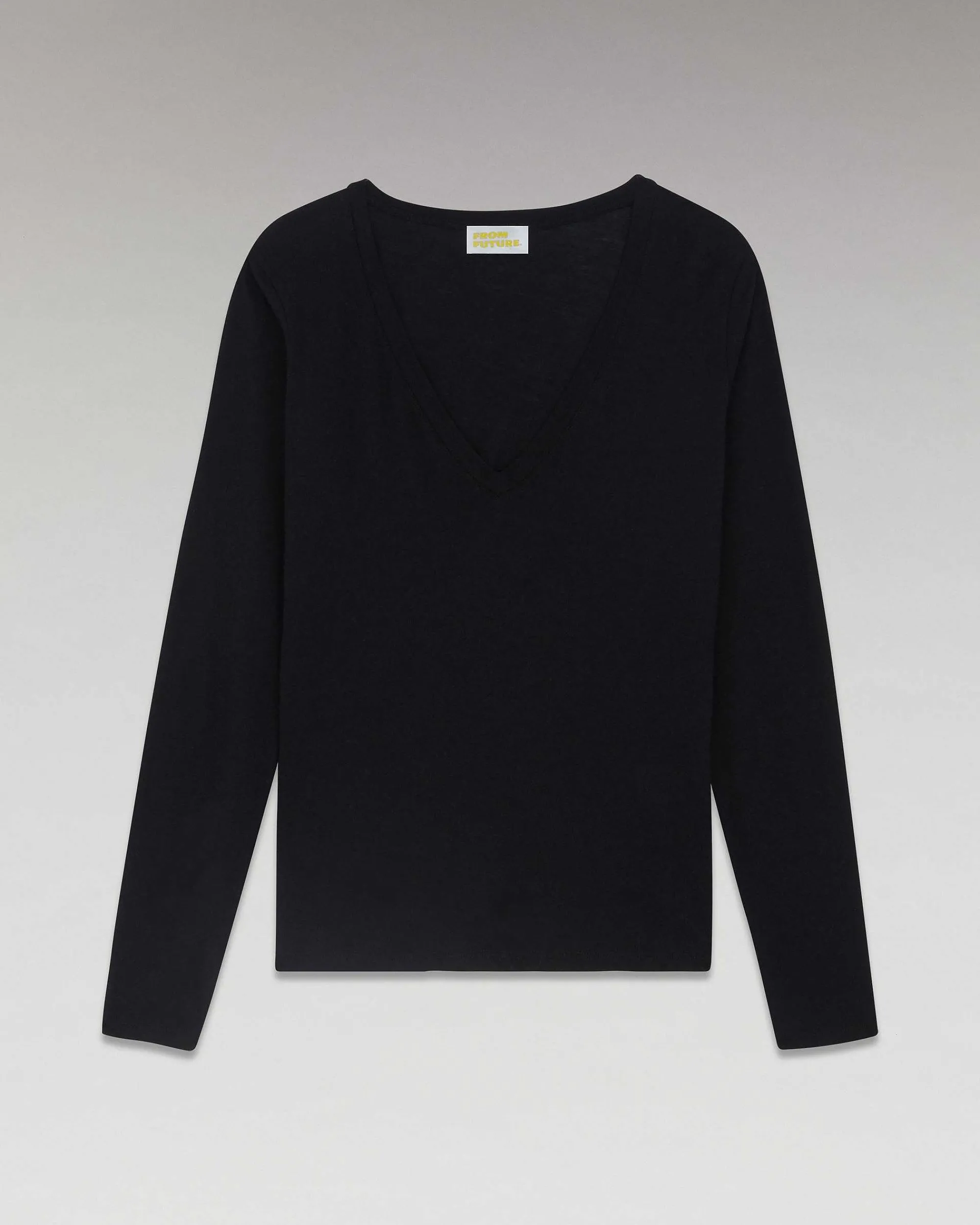 T-Shirt Col V Manches Longues Basique*FROM FUTURE New